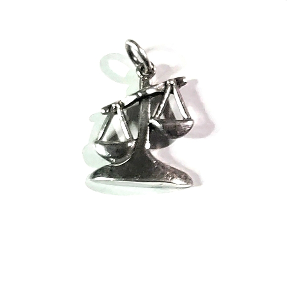 NEW .925 Sterling Silver Zodiac Libra Scale Pendant Charm! - Picture 3 of 3